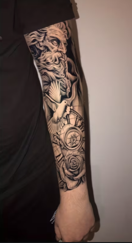 Zeus/Poseidon & Dove Sleeve